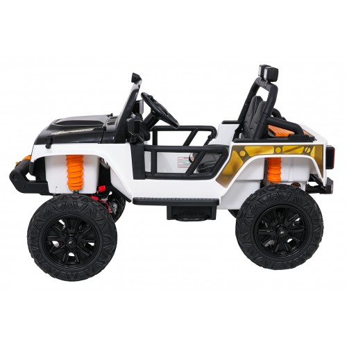 Biele vozidlo Jeep Monster