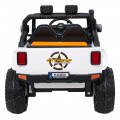 Biele vozidlo Jeep Monster