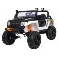 Biele vozidlo Jeep Monster