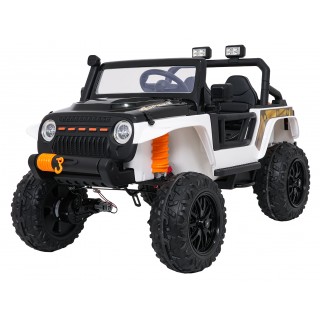 Biele vozidlo Jeep Monster