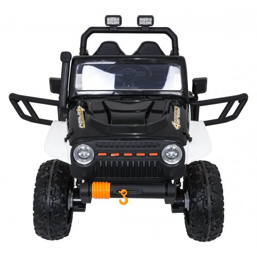 Biele vozidlo Jeep Monster