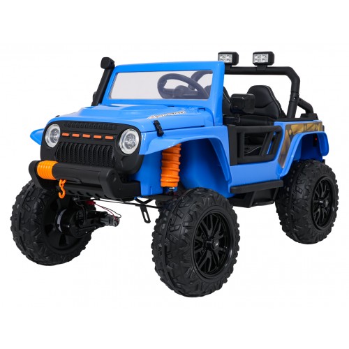 Modré vozidlo Jeep Monster