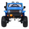 Modré vozidlo Jeep Monster