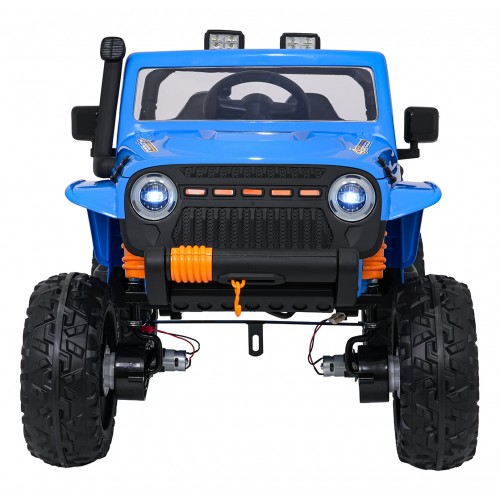 Modré vozidlo Jeep Monster