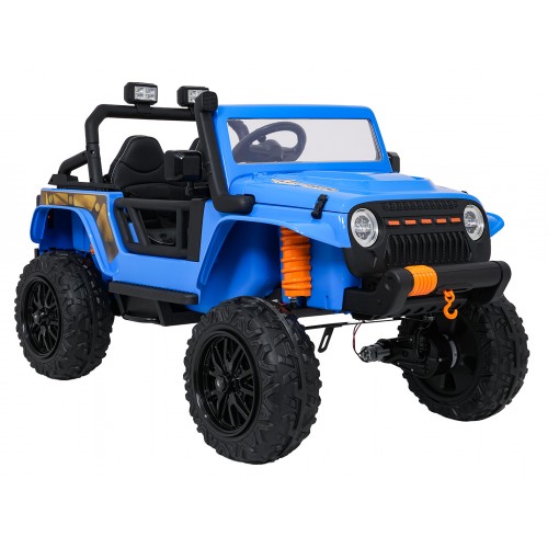 Modré vozidlo Jeep Monster