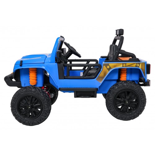 Modré vozidlo Jeep Monster