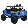 Modré vozidlo Jeep Monster