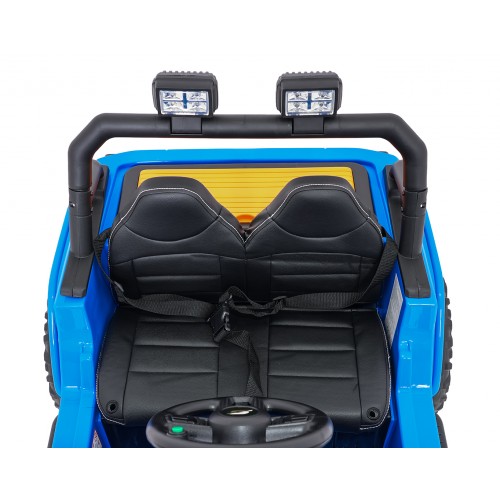 Modré vozidlo Jeep Monster