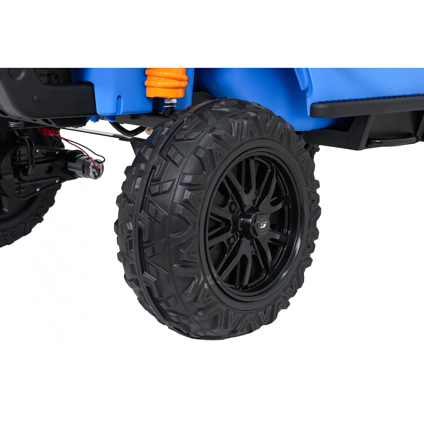 Modré vozidlo Jeep Monster
