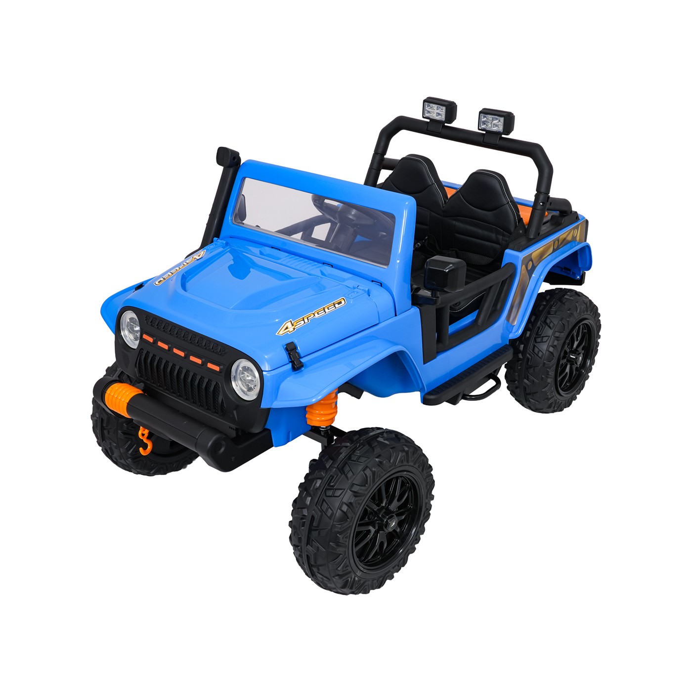 Modré vozidlo Jeep Monster