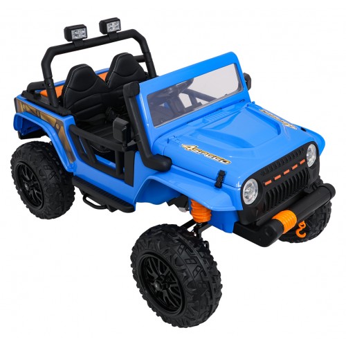 Modré vozidlo Jeep Monster