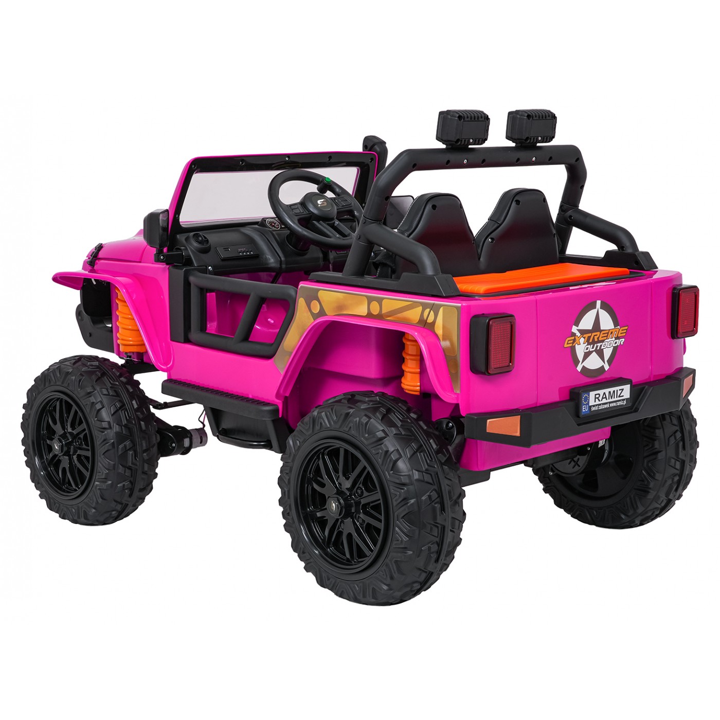 Ružové vozidlo Jeep Monster