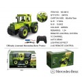 Traktor zelený 1:24 s diaľkovým ovládaním Mercedes Benz