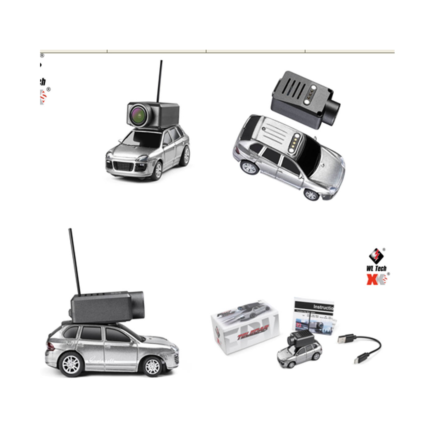 R/C auto s kamerou Strieborná