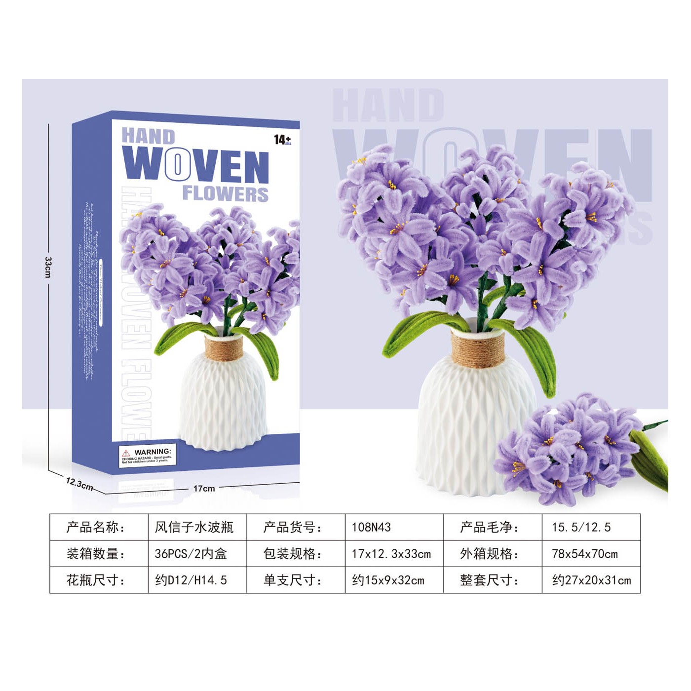 Kytica mäkkých kvetov DIY Hyacinty