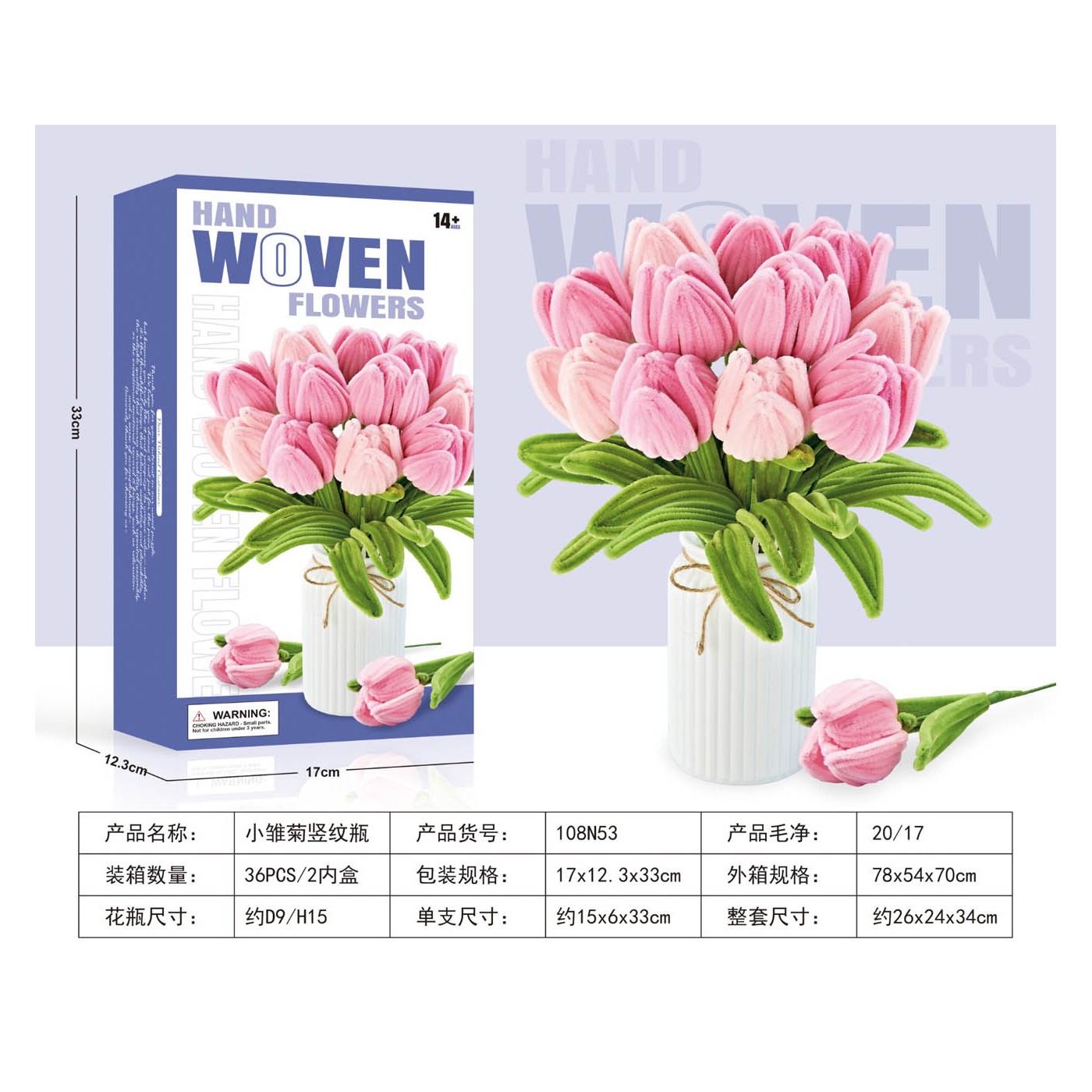 Kytica mäkkých kvetov DIY Tulipány
