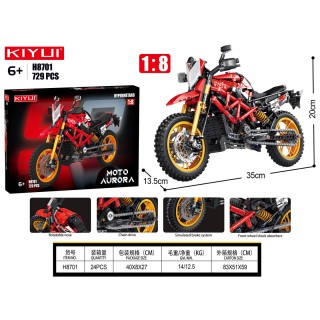 730el Červená motocyklová sada tehál.