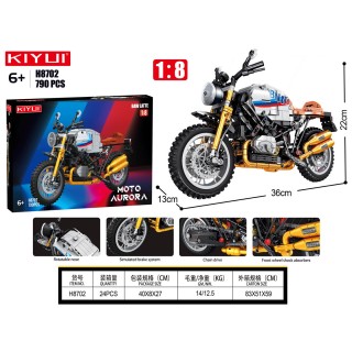 Motocykel Biela sada 790 prvkov.