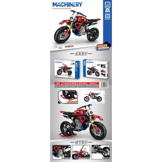 Motocykel červený 584el.