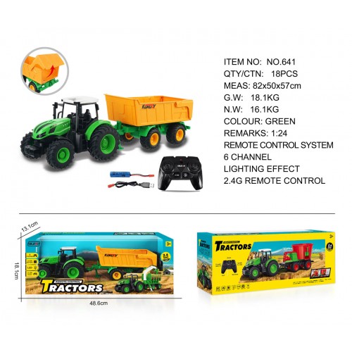 Ťahač s otvárateľným žltým návesom R/C 1:24