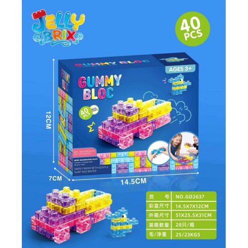 Mäkké farebné gélové bloky 40el.