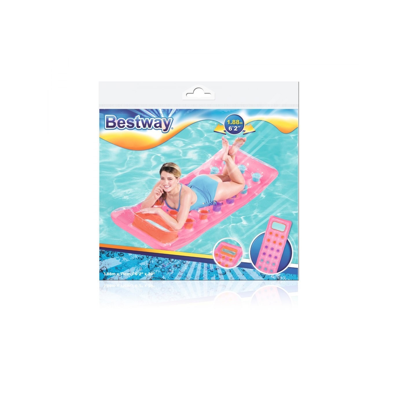 Matrac Plážový 188 71cm BESTWAY Ruž
