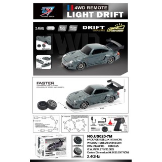 R/C Drift Car 1:20 so svetlami Funkcia zelená