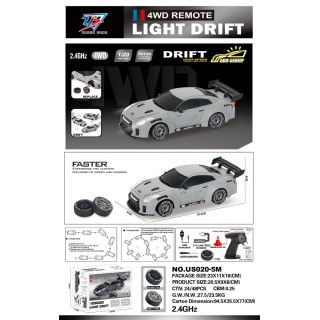 copy of R/C Drift Car 1:20 so svetlami Funkcia zelená