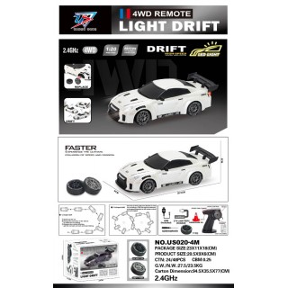 R/C Drift Car 1:20 so svetlami Funkcia biela