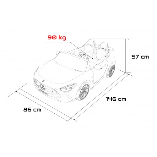 Vozidlo Mercedes Benz GT63 AMG bielej farby