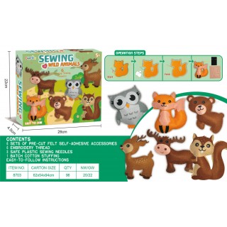 Kreatívna sada na vyšívanie postavičiek Animal Edition