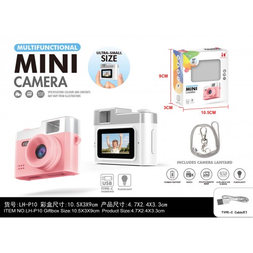 Mini fotoaparát biely