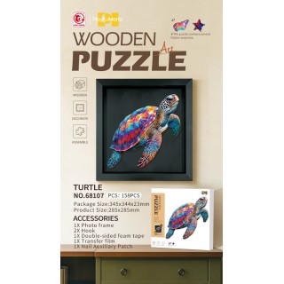 Drevené puzzle 158el. Želva