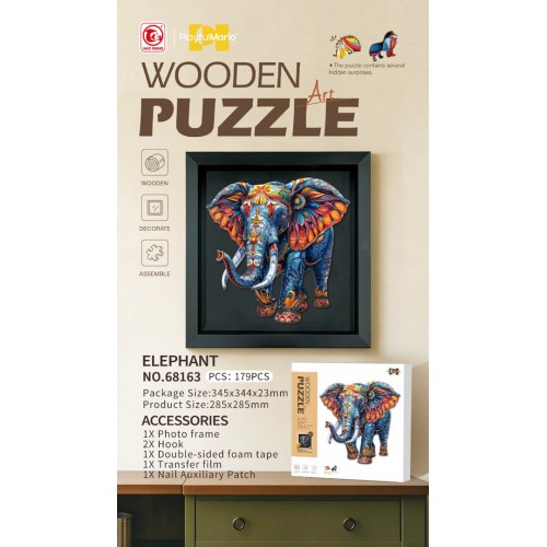 Drevené puzzle 179el. Slon