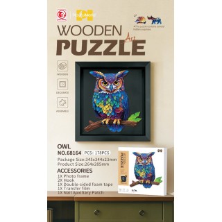 Drevené puzzle 178el. Sova