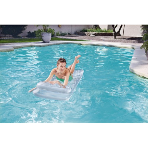 Nafukovací Matrac plážový Strieborný metalik 188x71cm BESTWAY + Opravná sada