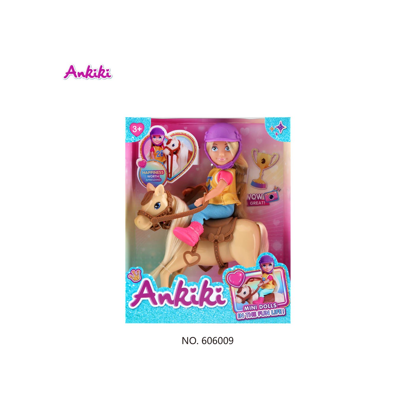 Bábika Ankiki s koňom + príslušenstvo