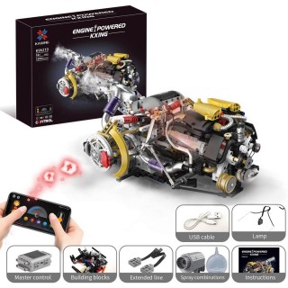 Sada tehál Motor s USB , svetlami a dymom 1394 párov.