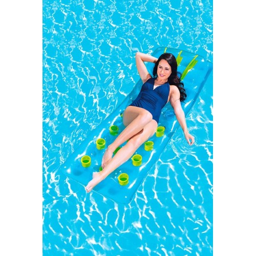 Neonový Matrac plážový BESTWAY Modrý 188x71cm + Opravná sada