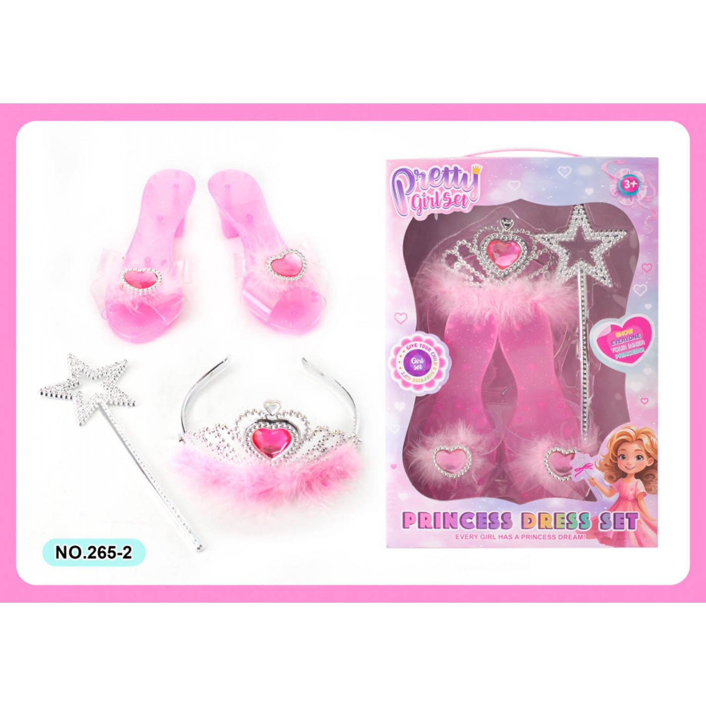 Stylingová súprava pre topánky a náhrdelník Princess