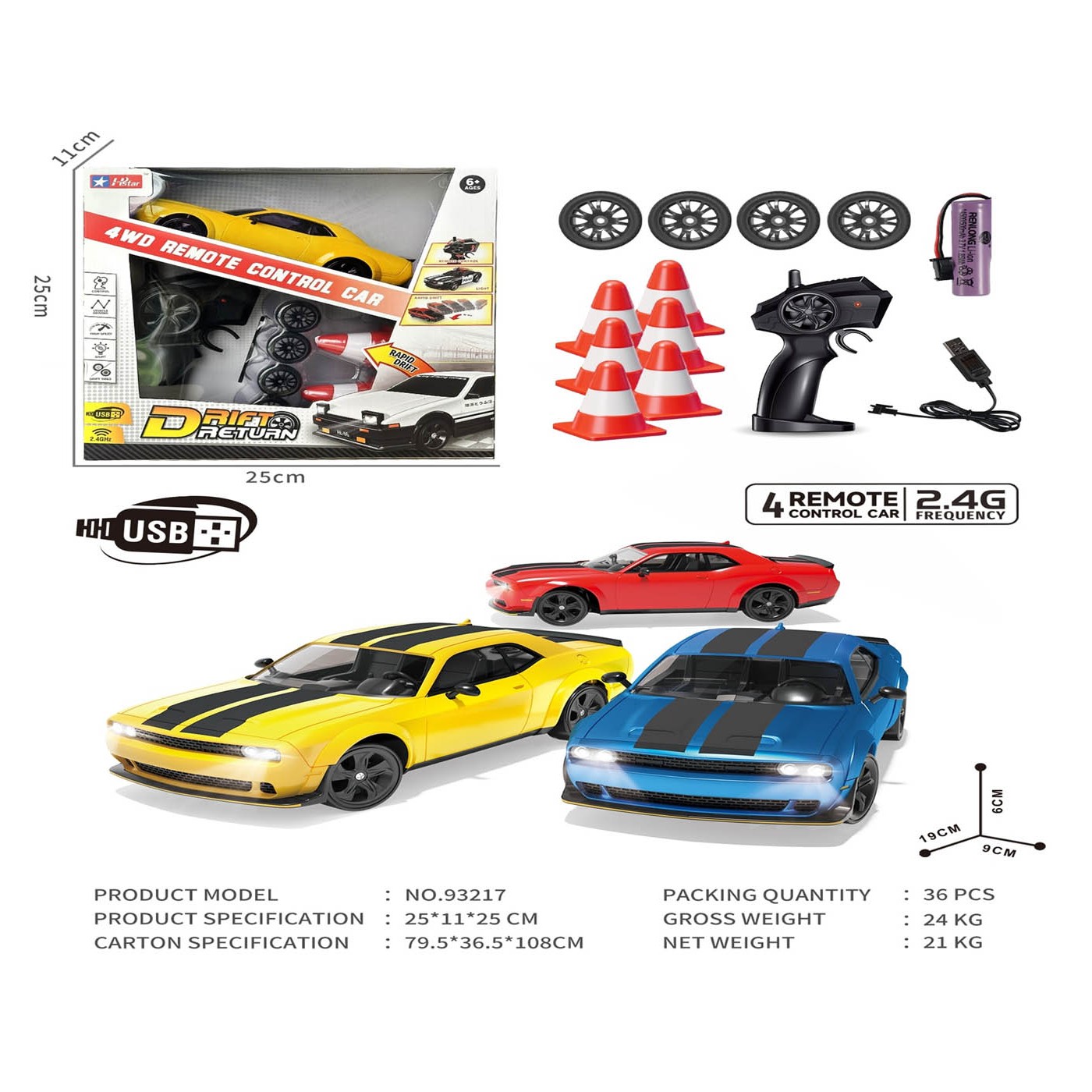 Driftovacie auto SPORT + príslušenstvo Červená