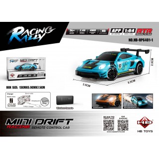 R/C auto pre MINI Drift 1:64 SmokeRacer Blue