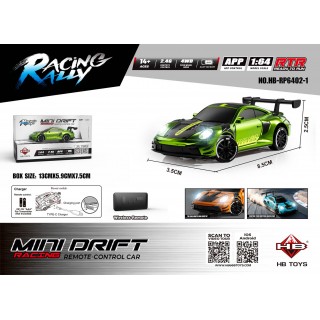 R/C auto pre MINI Drift 1:64 SmokeRacer Green