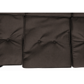 Veľká Záhradná hojdačka 4-os. Hnedá + Textil + Strecha + Nastaviteľné sedadlo + 4 Vankúše