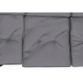 Veľká Záhradná hojdačka 4-os.Sivá + Textil + Strecha + Nastaviteľné sedadlo + 4 Vankúše