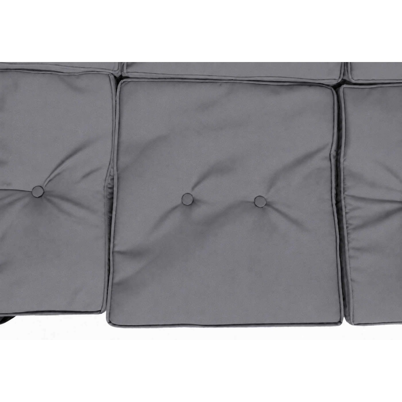 Veľká Záhradná hojdačka 4-os.Sivá + Textil + Strecha + Nastaviteľné sedadlo + 4 Vankúše