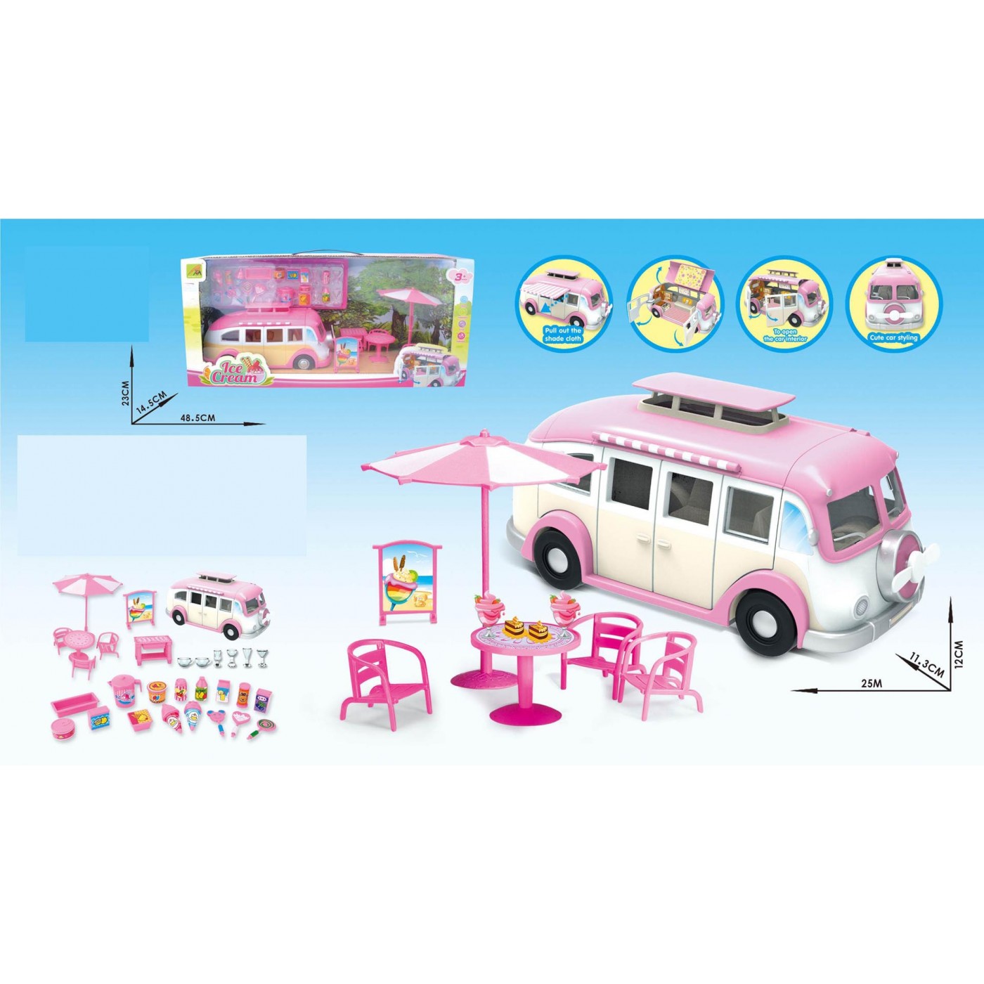 MEGA Camper Pink + rozsiahle vybavenie