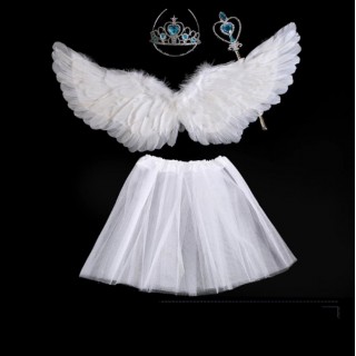 Angel Wings Set White + Sukňa