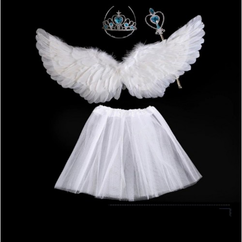 Angel Wings Set White + Sukňa