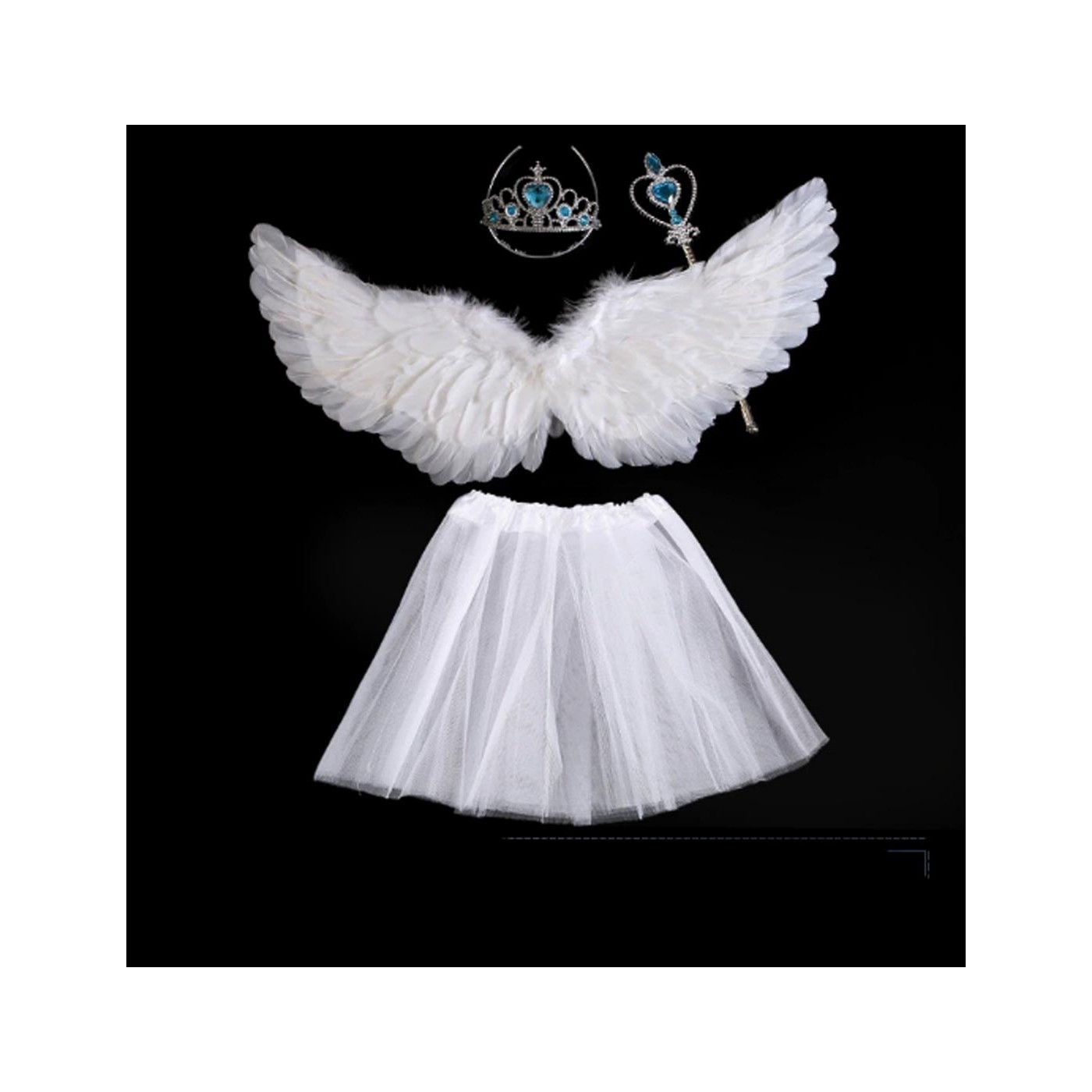 Angel Wings Set White + Sukňa